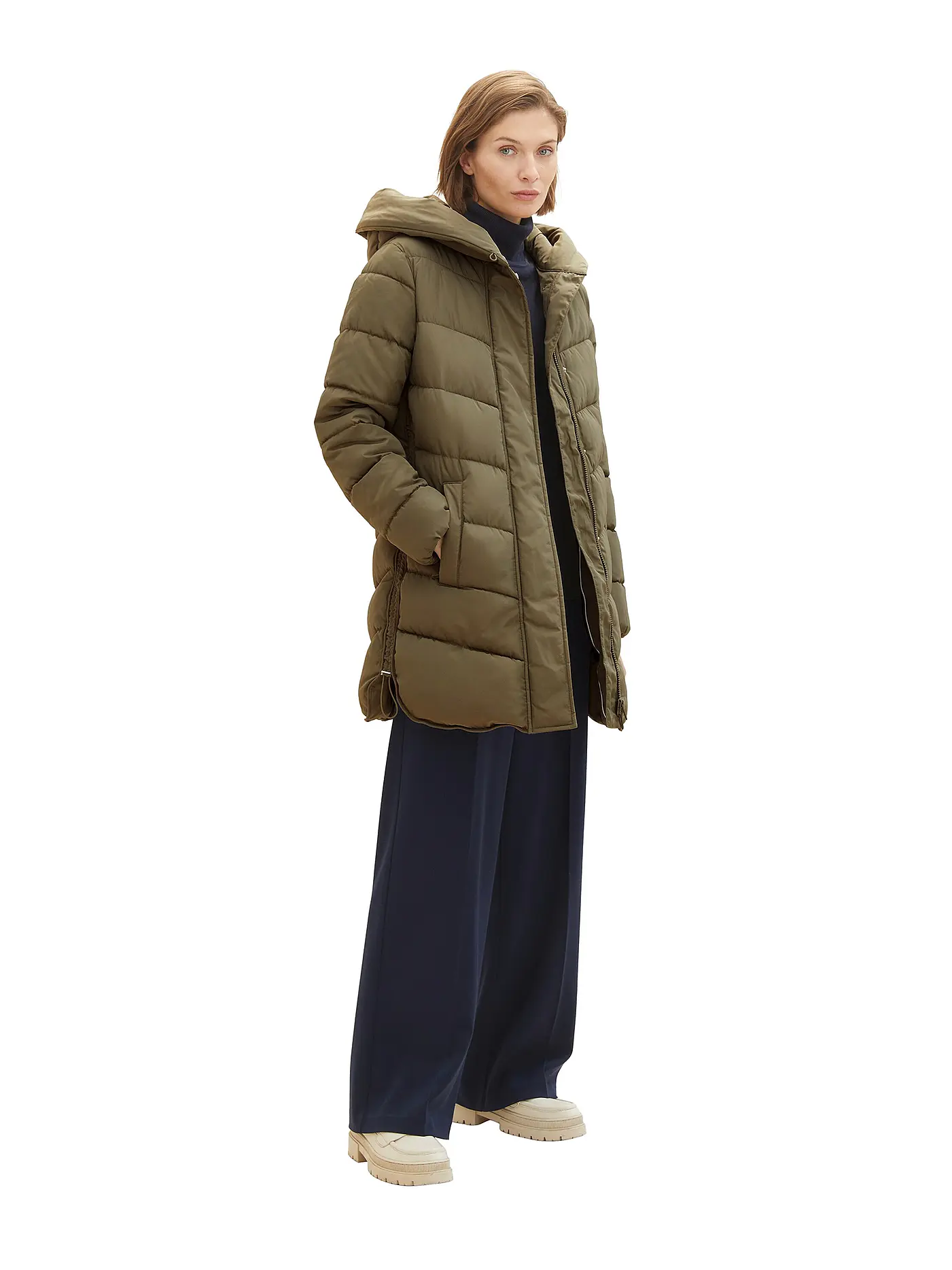 TOM TAILOR | Steppmantel | olive